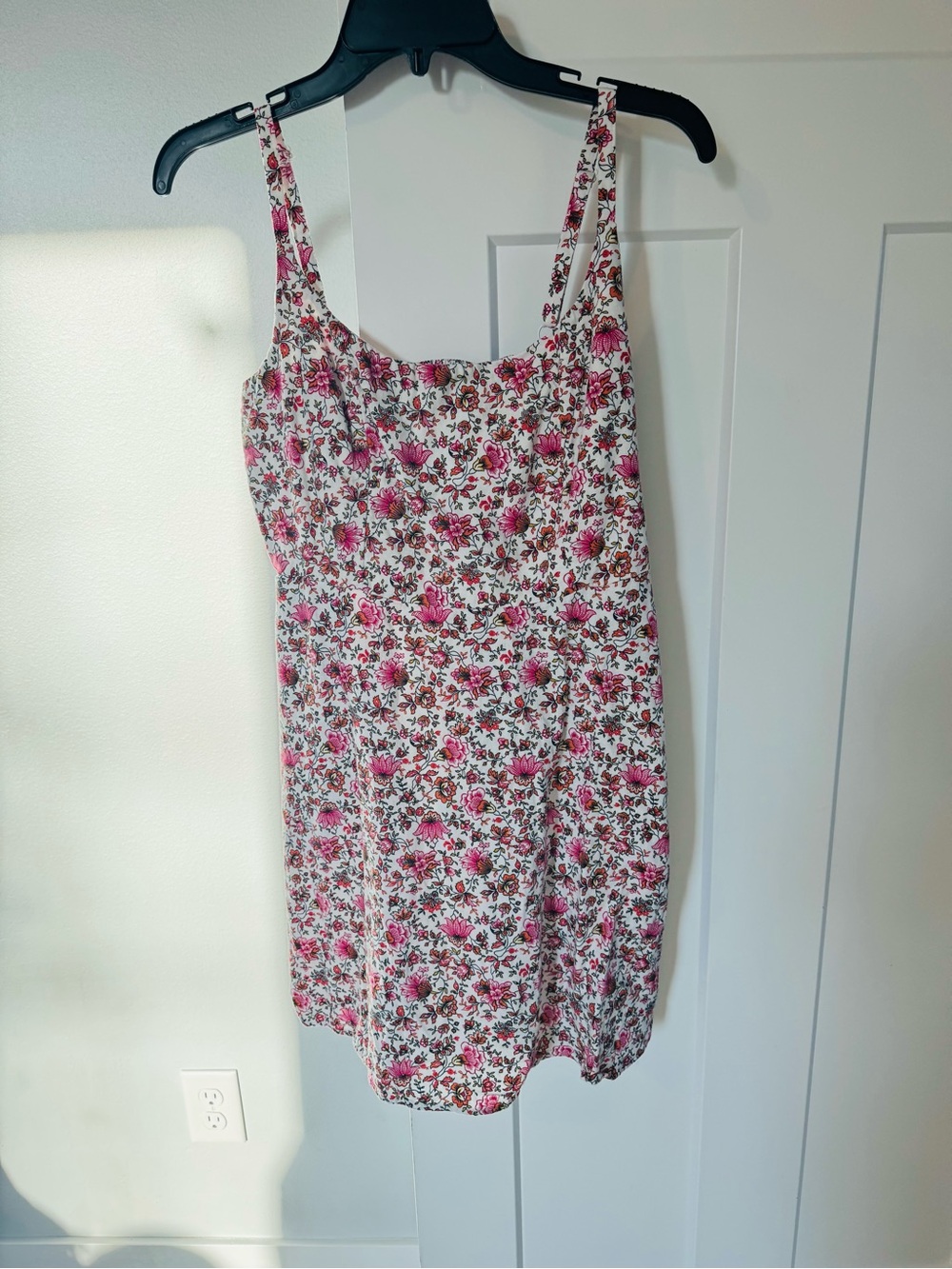 Old Navy Pink, Orange & White Floral Smocked Tank